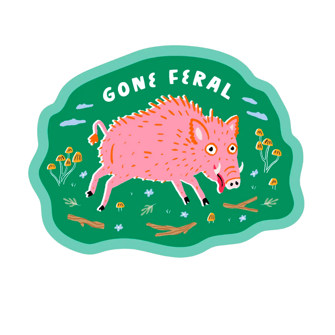 Gone Feral Hog Sticker