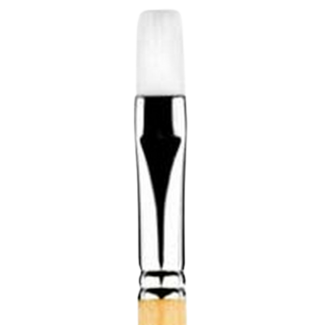 Snap White Taklon Short Handle Flat Shader 6