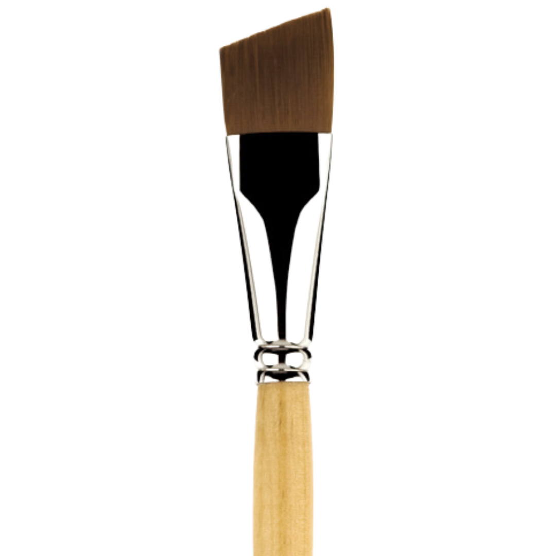 Snap Gold Taklon Short Handle Angle Shader 1/4 inch