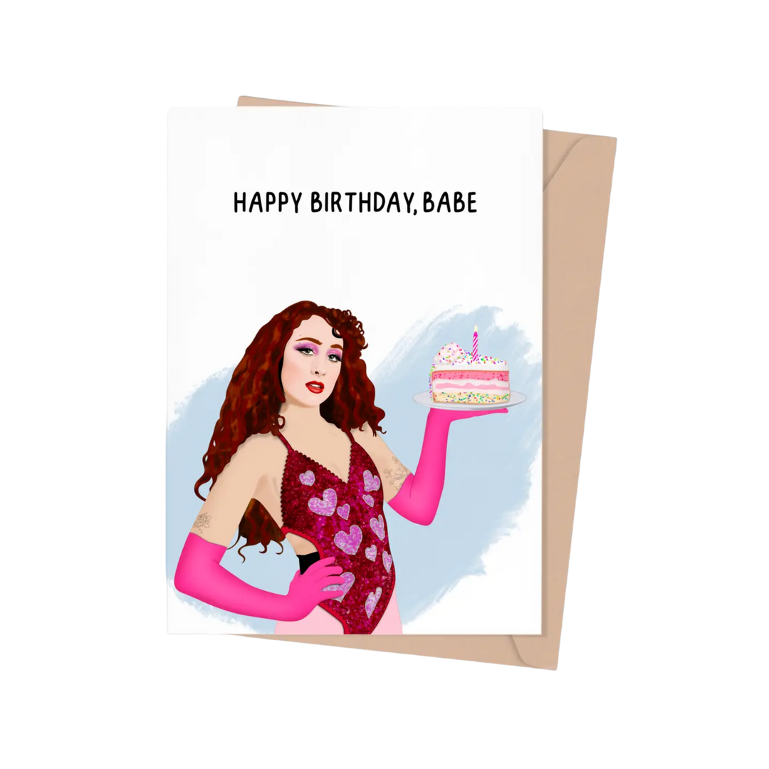 Chappell Roan Happy Birthday, Babe Card