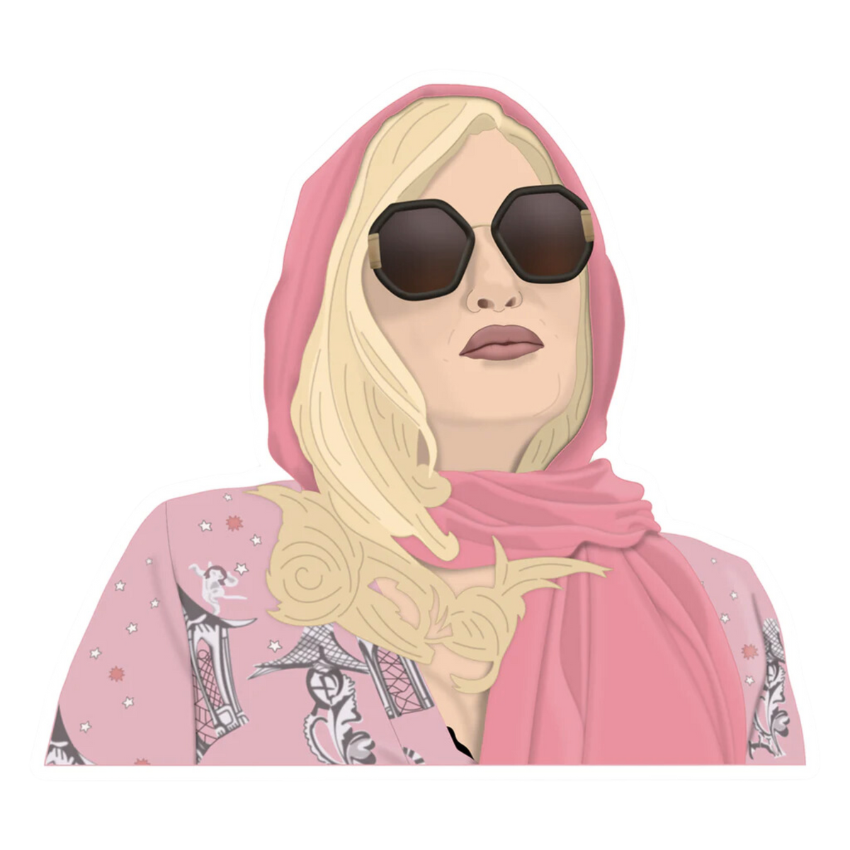 Jennifer Coolidge The White Lotus Sticker – Golden Hour Gift Co