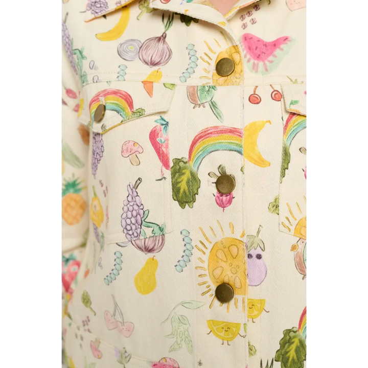 Fruits and Veggies Print Jacket