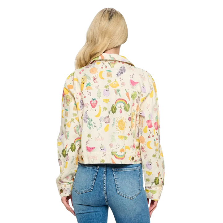 Fruits and Veggies Print Jacket