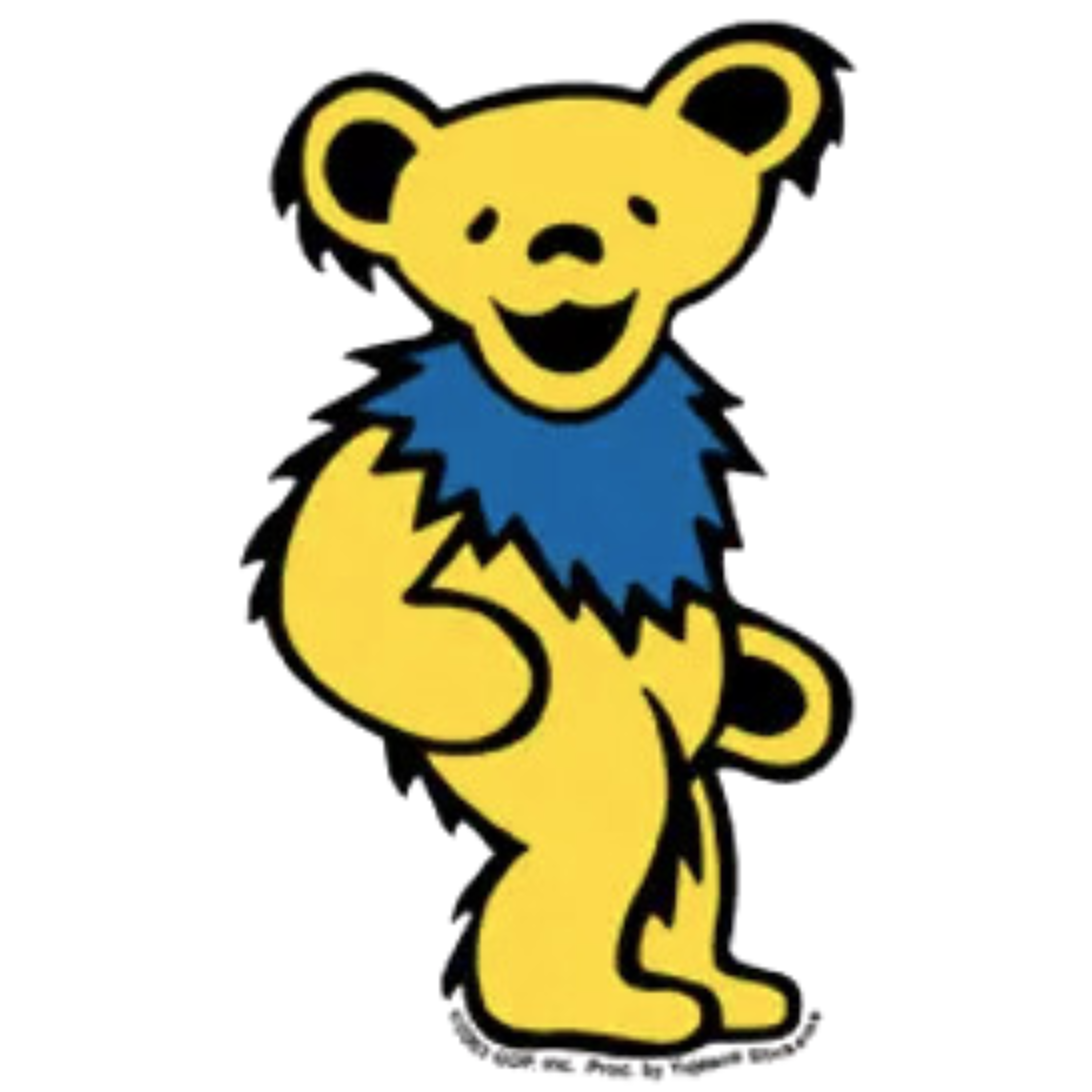 Sticker - Grateful Dead - Yellow Jerry Bear - Small – Golden Hour