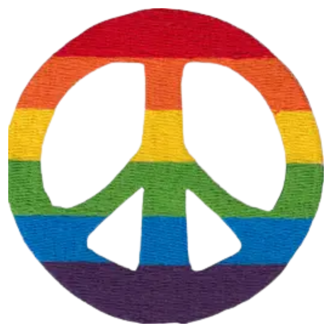 Peace Sign Patch - Pride Rainbow