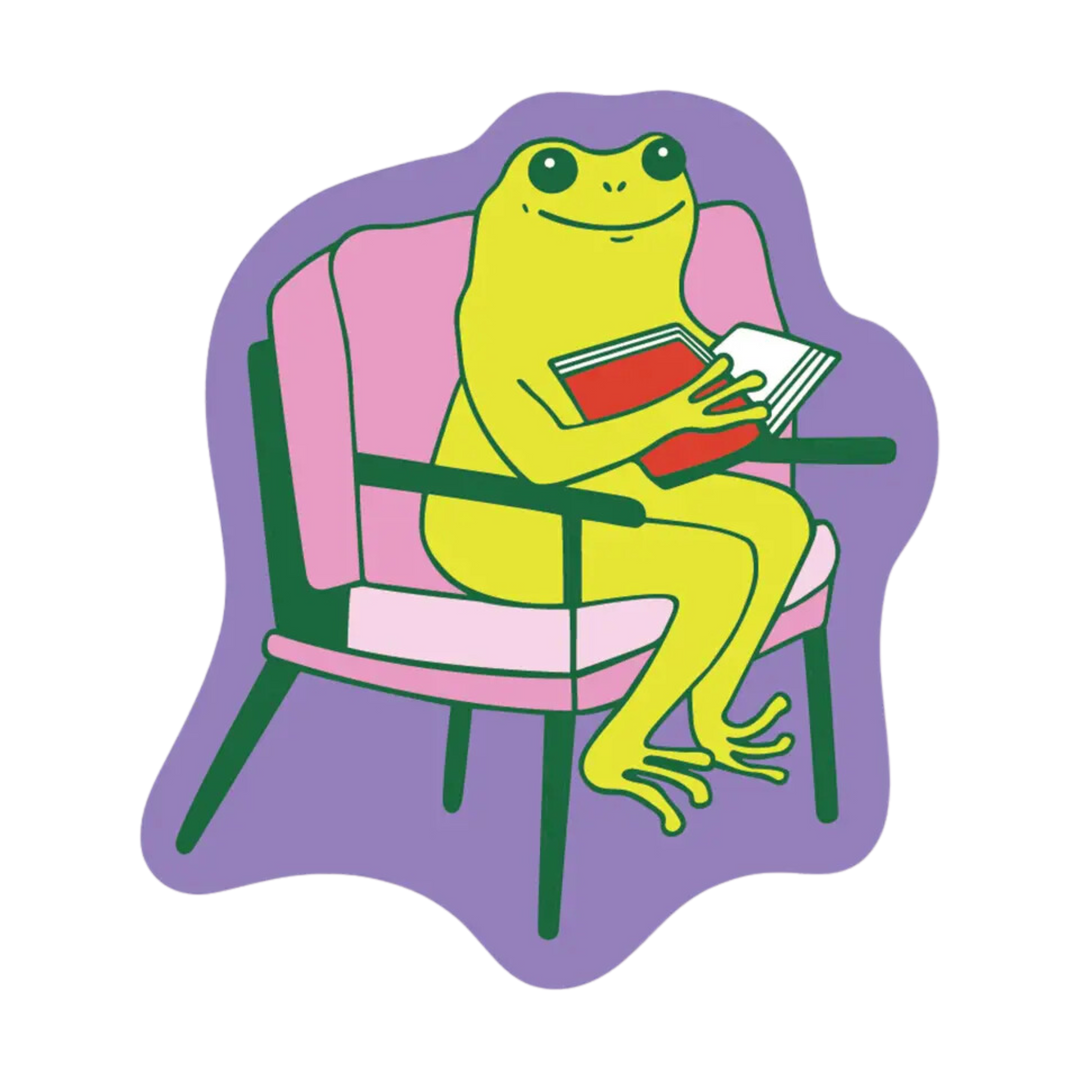 Reading Froggy Sticker