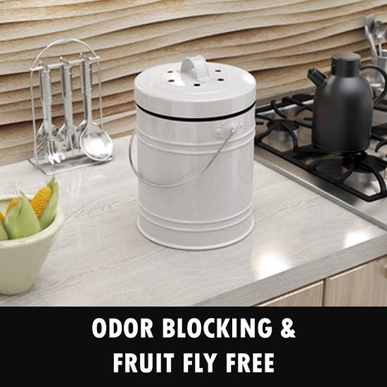 Oversized Gallon Metal Kitchen Compost Bin
