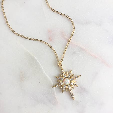 Opal Starburst Necklace