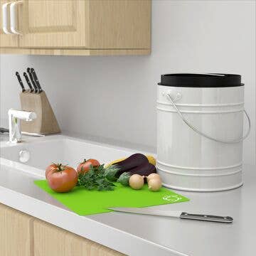 Oversized Gallon Metal Kitchen Compost Bin