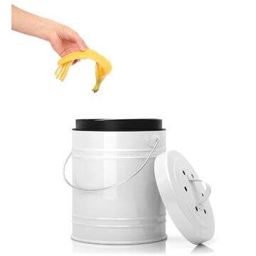 Oversized Gallon Metal Kitchen Compost Bin