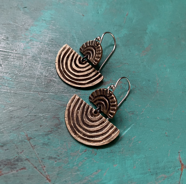 Brass Rainbow/Sunbow Earrings