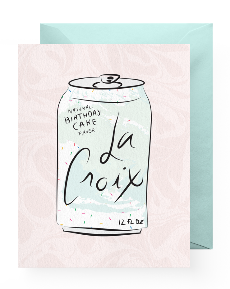 Birthday Cake LaCroix Card