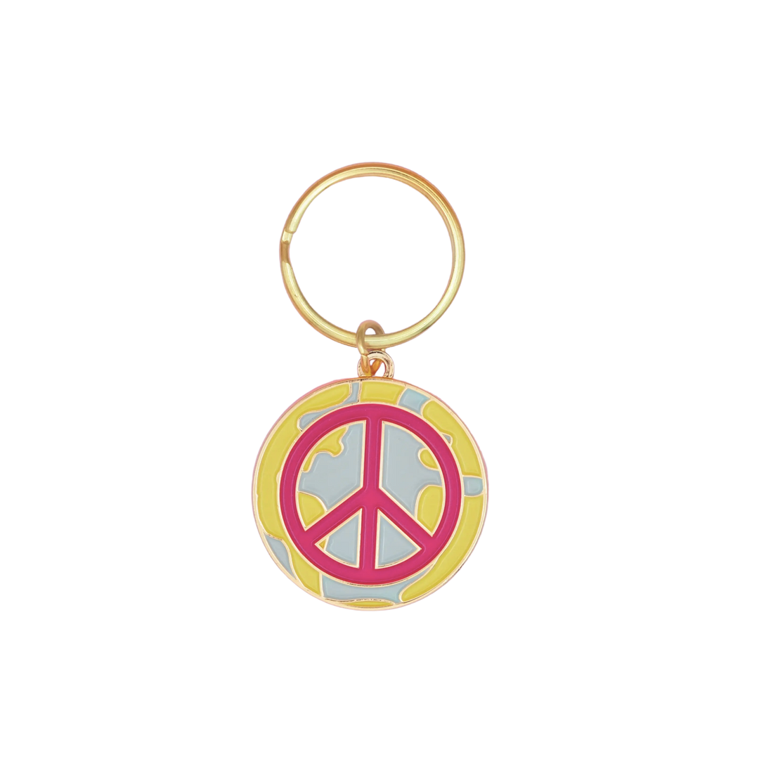 Peace on Earth Enamel Keychain
