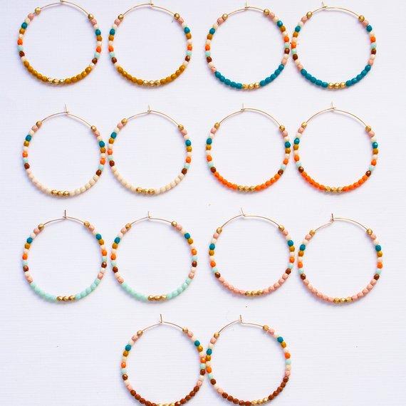 Extra Large Colorful Hoop Earrings