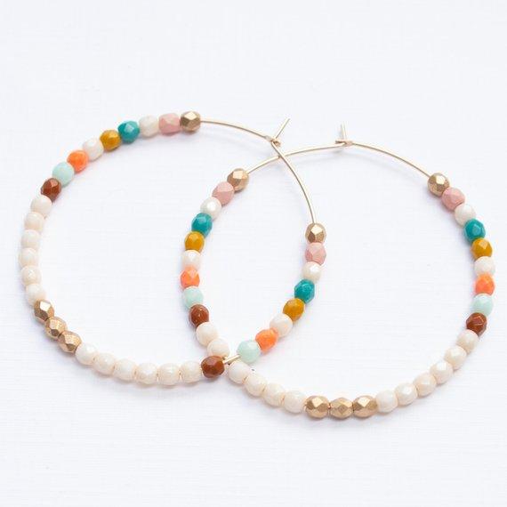 Extra Large Colorful Hoop Earrings