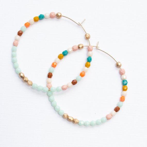 Extra Large Colorful Hoop Earrings