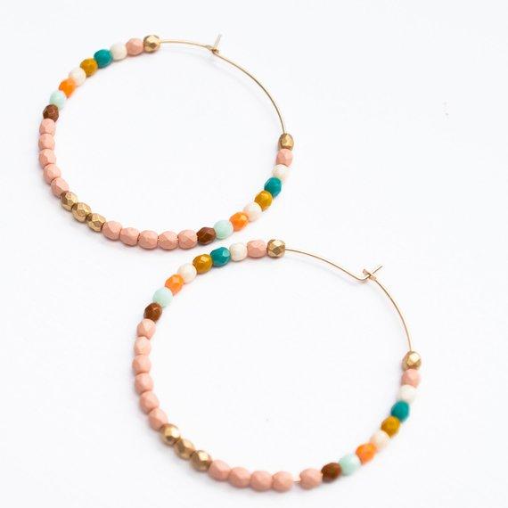 Extra Large Colorful Hoop Earrings