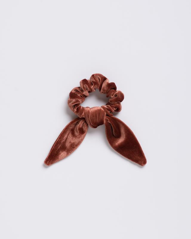 Velvet Brown Scrunchie Tie
