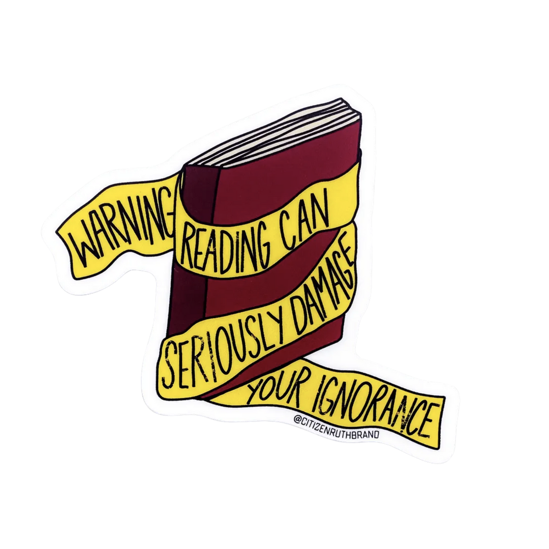 Warning Reading Sticker