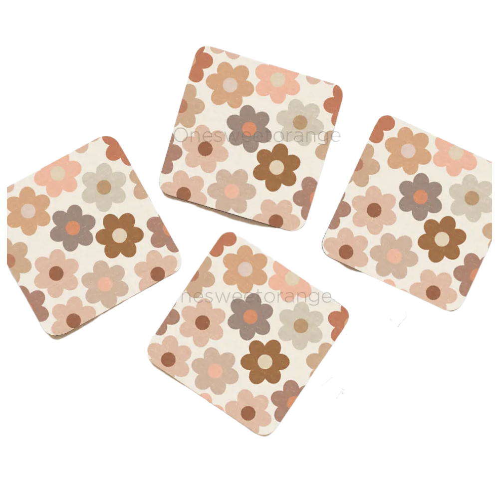 Boho Daisy Coaster Set of 4