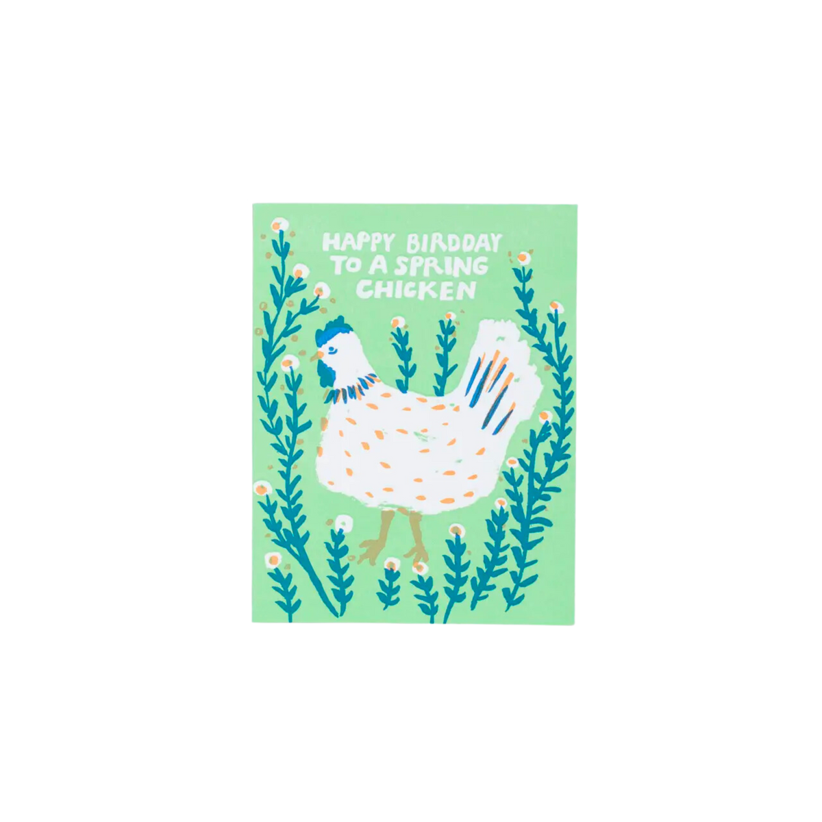 Spring Chicken Birthday Card Golden Hour Gift Co