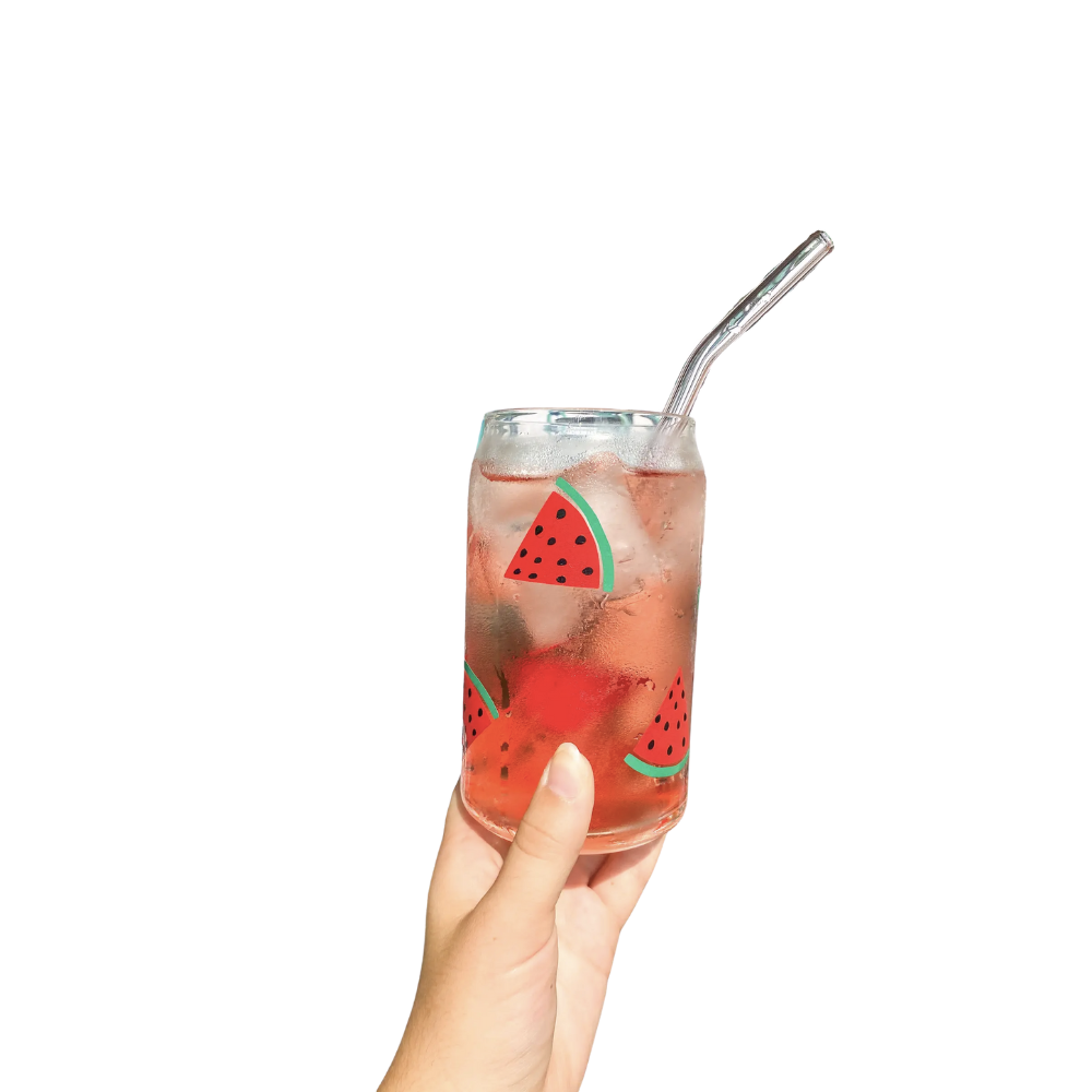 Watermelon Glass Cup- Not Dishwasher Safe