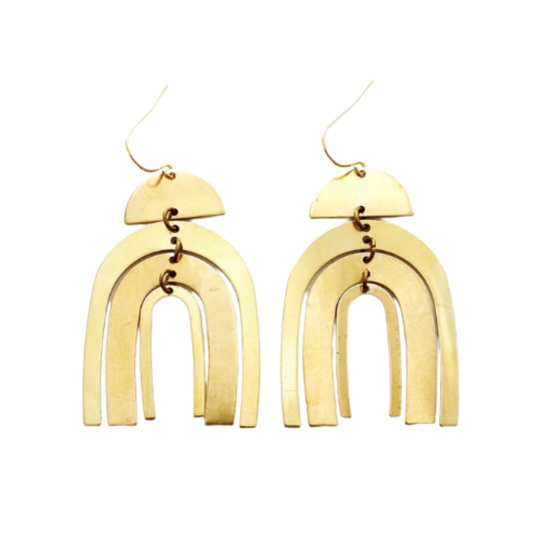 Brass Earrings No. 28