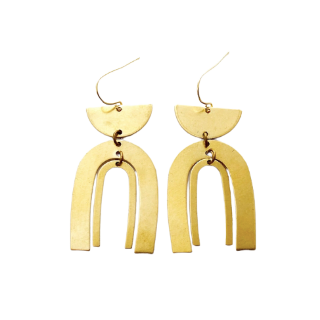 Brass Earrings No. 9