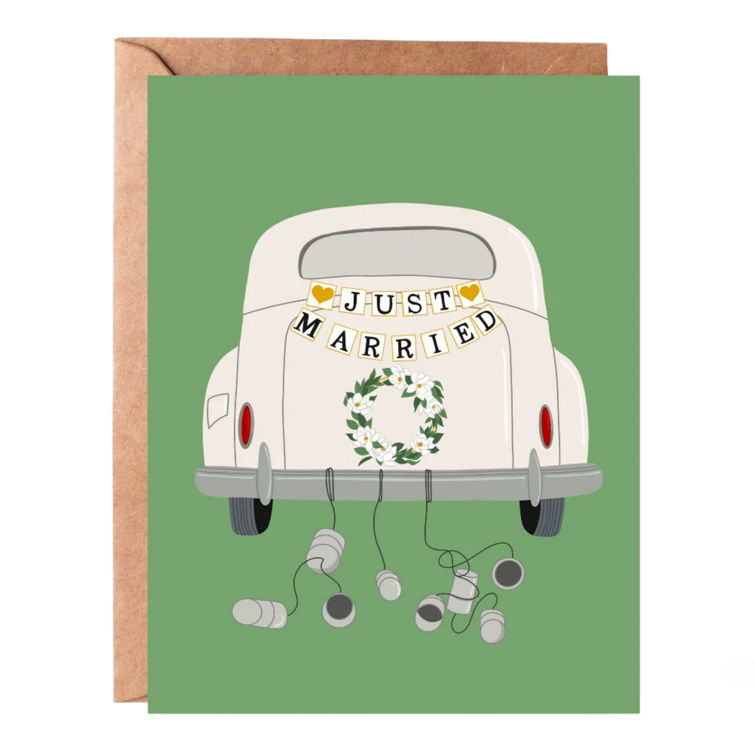 Just Married Wedding Greeting Card