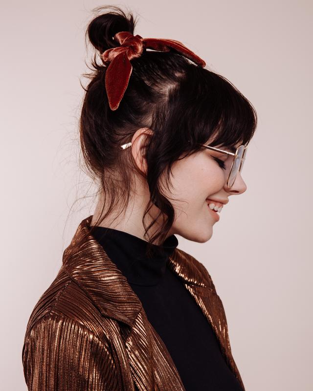 Velvet Brown Scrunchie Tie