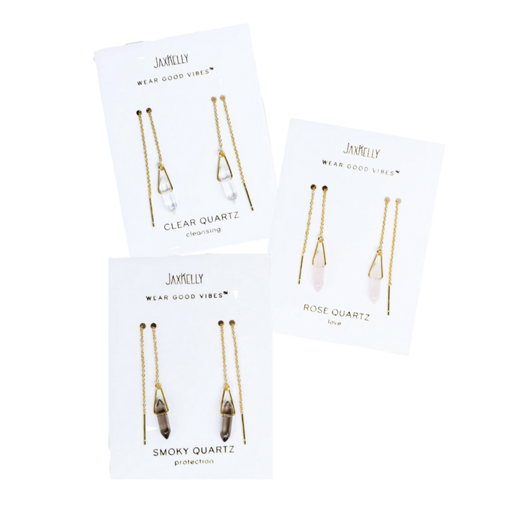 Gemstone Threader Earrings