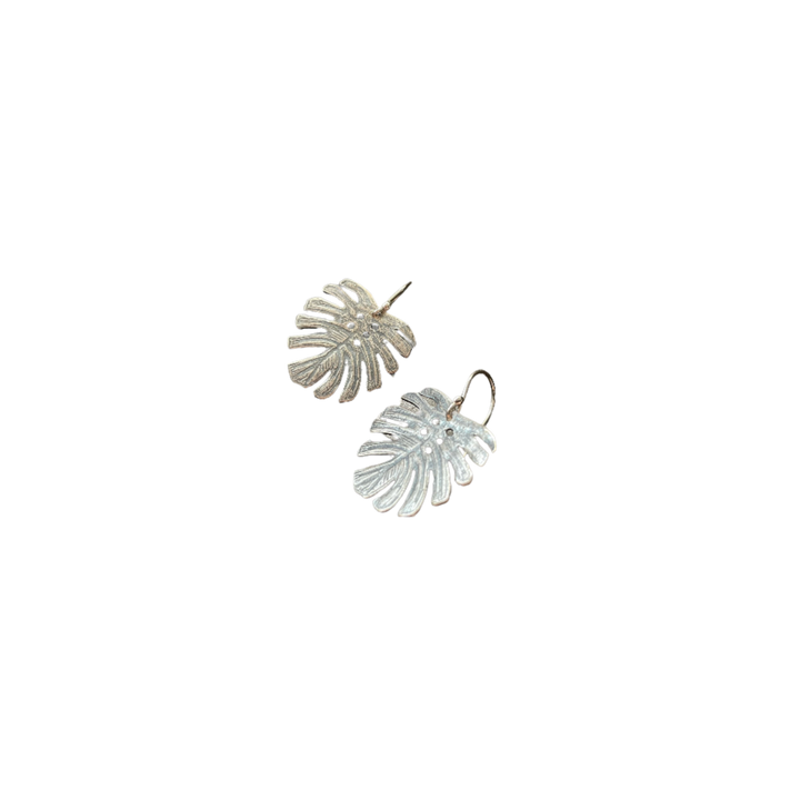 Tiny Monstera Leaves Earrings