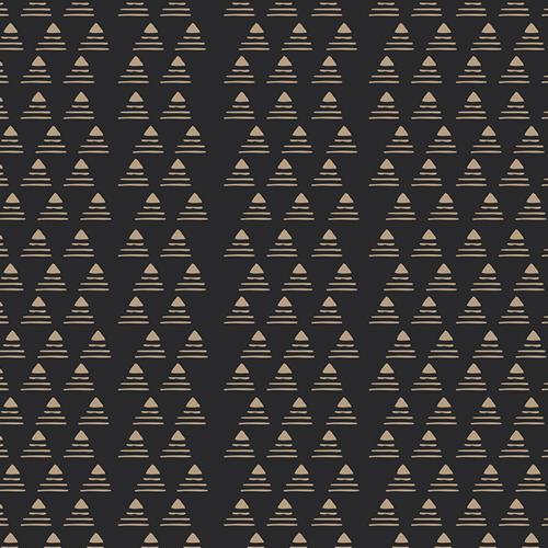 Organic Cotton Headband - Black Mini Mountains