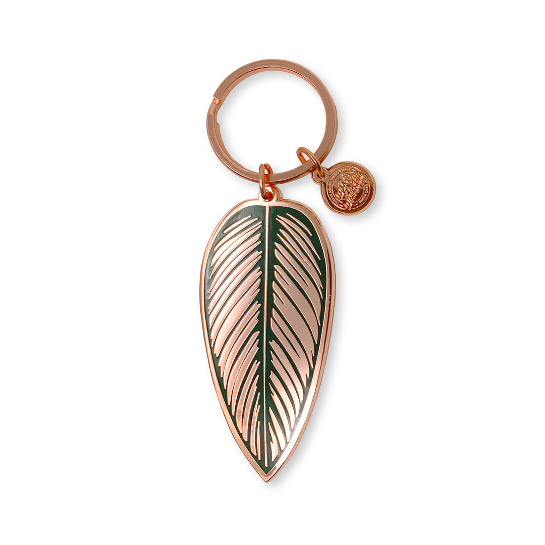 Calathea White Star Keychain