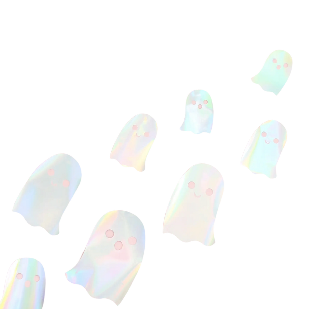 Iridescent Paper Ghosts Halloween Decorations
