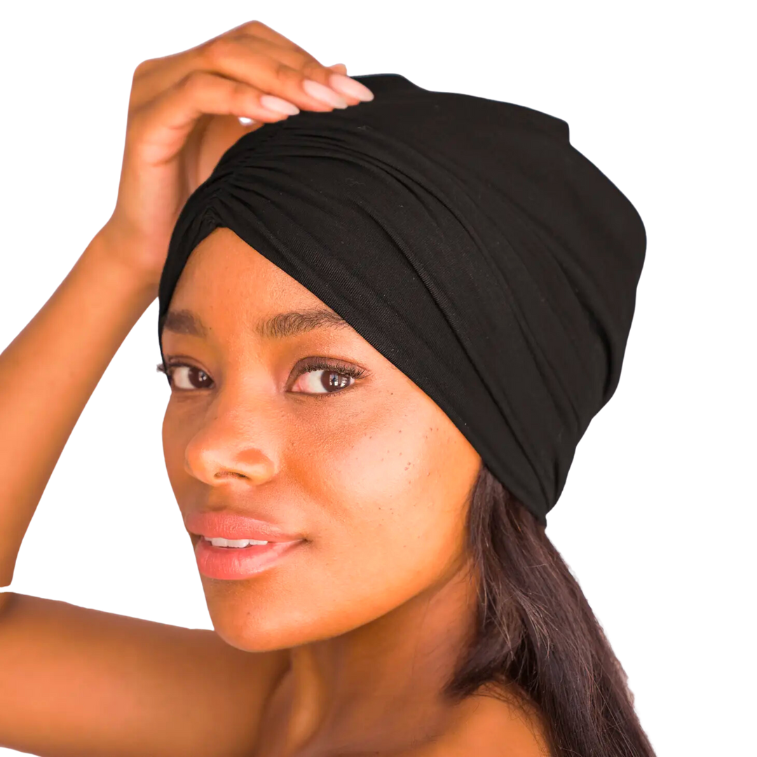 Sleep Beanie with Satin lining - Black