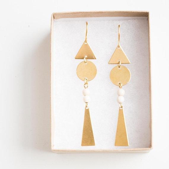 Long Geometric Earrings