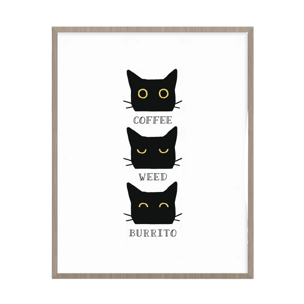 Coffee. Weed. Burrito. Art Print