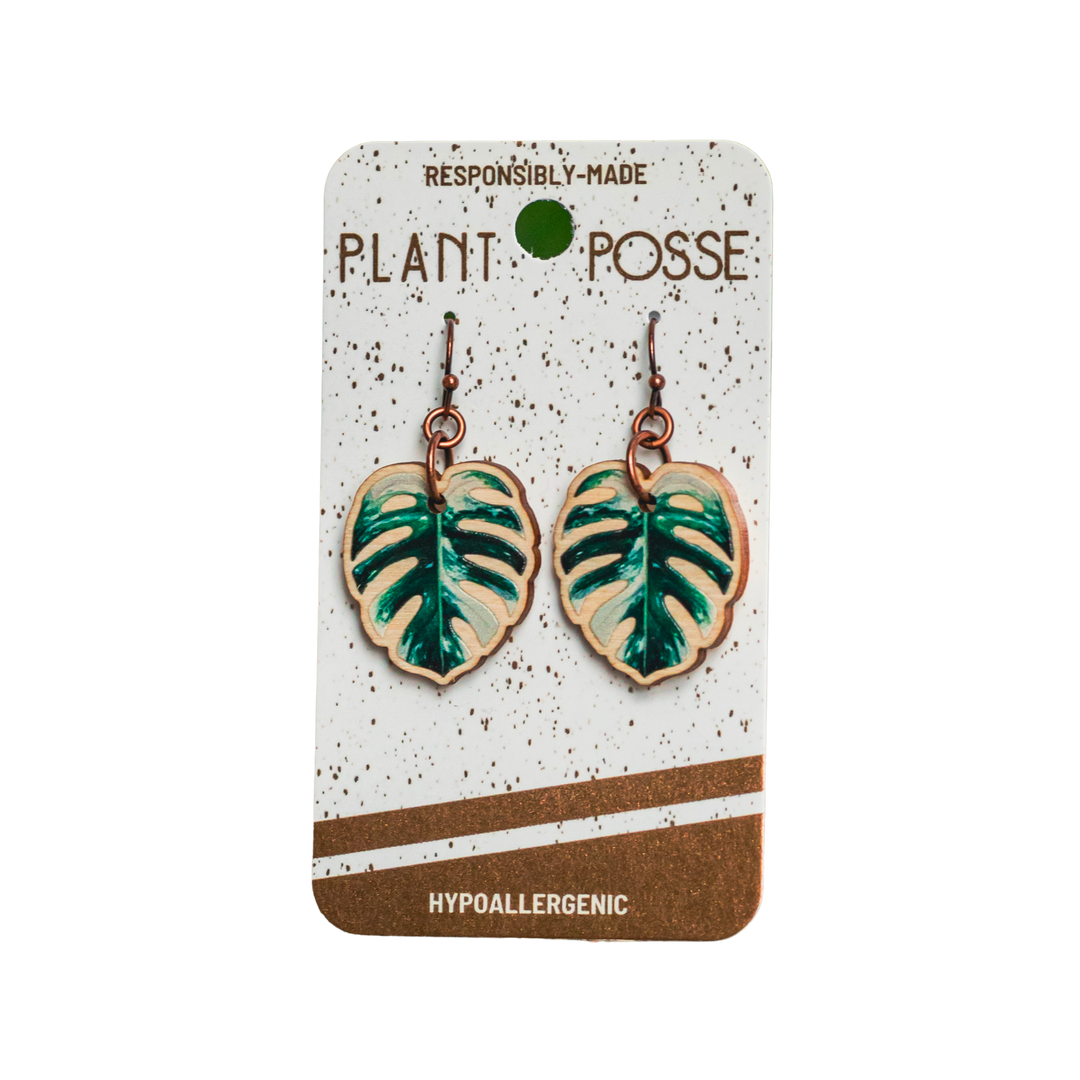 Thai Constellation Monstera Dangle Earrings