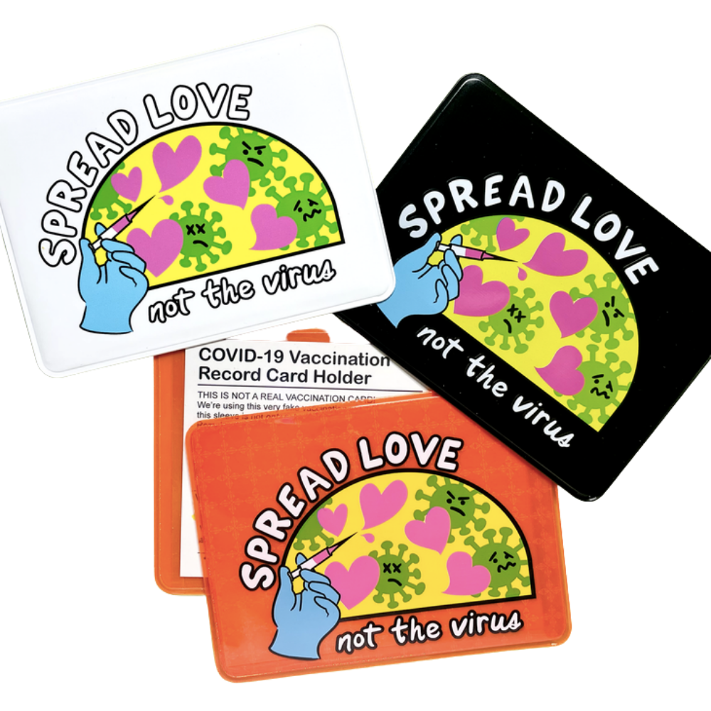 Spread Love Not the Virus Vaccine Card Holder Golden Hour Gift Co Spread Love Not the Virus Vaccine Card Holder Golden Hour Gift Co