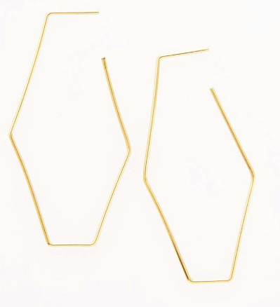 Wire Diamond Hoop Earrings