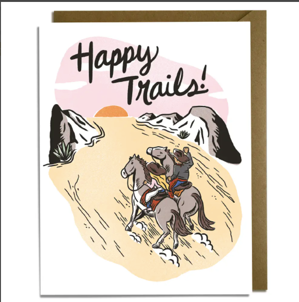 Happy Trails Wedding Card