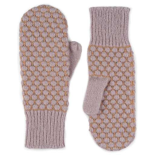 Quilted Bobble Mittens