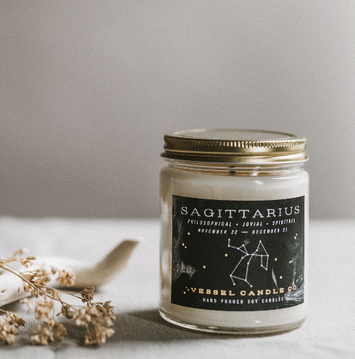 Sagittarius Zodiac Candle