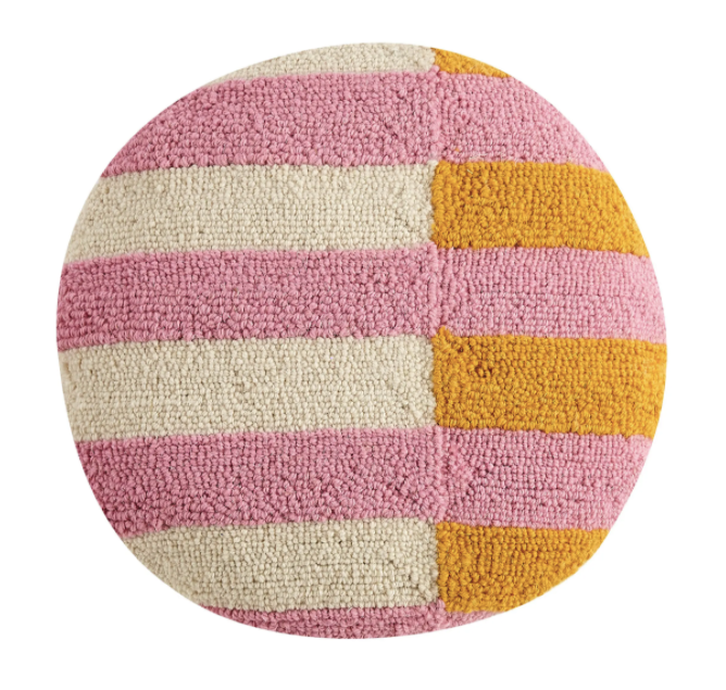 Warm Geometric Round Circle Hook Pillow