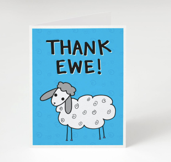 Thank Ewe Greeting Card