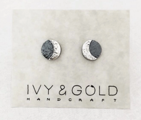 Lunar Eclipse Stud Earrings