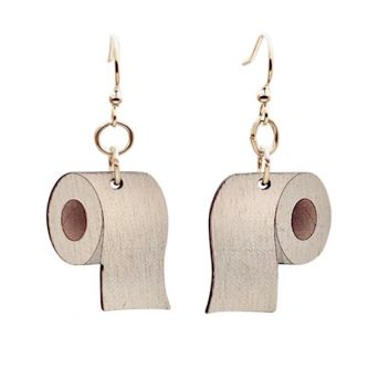 Real toilet 2025 paper earrings