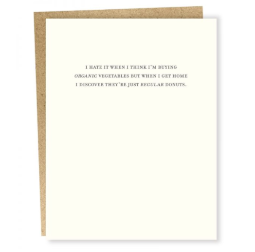 Organic Vegetables Card