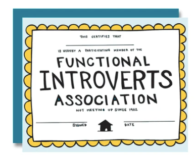 Introvert Certificate Card